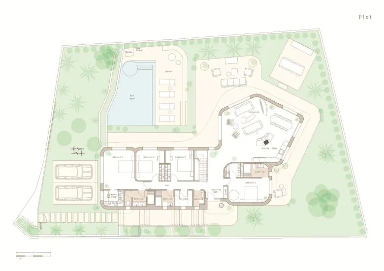 Planskisse — Contemporary Luxury Villa in La Marina Urbanization, Costa Blanca