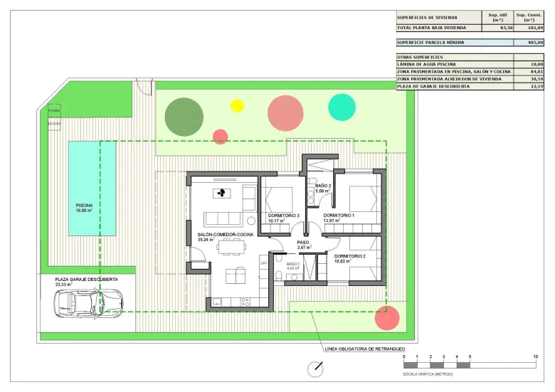 Planskisse — New Build Villas in La Montañosa Urbanization, Hondón de las Nieves