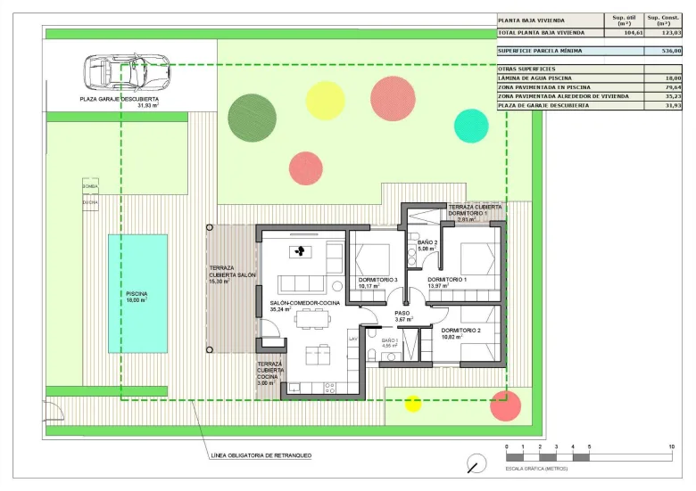 Planskisse — New Build Villas in La Montañosa Urbanization, Hondón de las Nieves