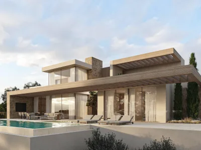 Moderne villa med panoramautsikt over havet i La Fustera, Benissa Costa