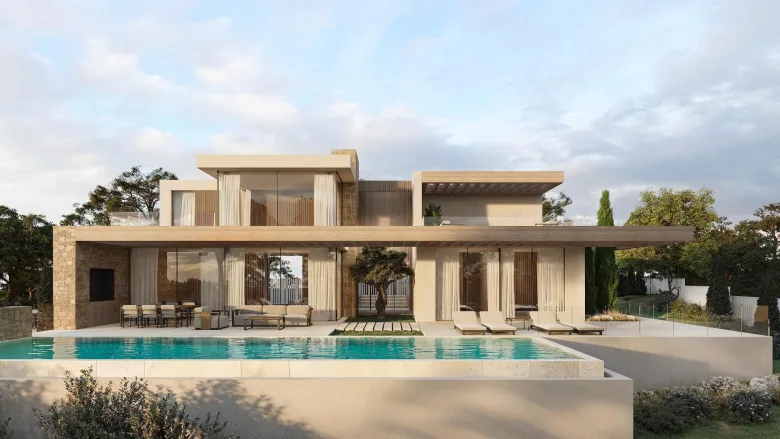 Planskisse — Moderne villa med panoramautsikt over havet i La Fustera, Benissa Costa