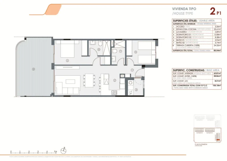 Planskisse — Modern New Build Apartments in La Hoya, Torrevieja