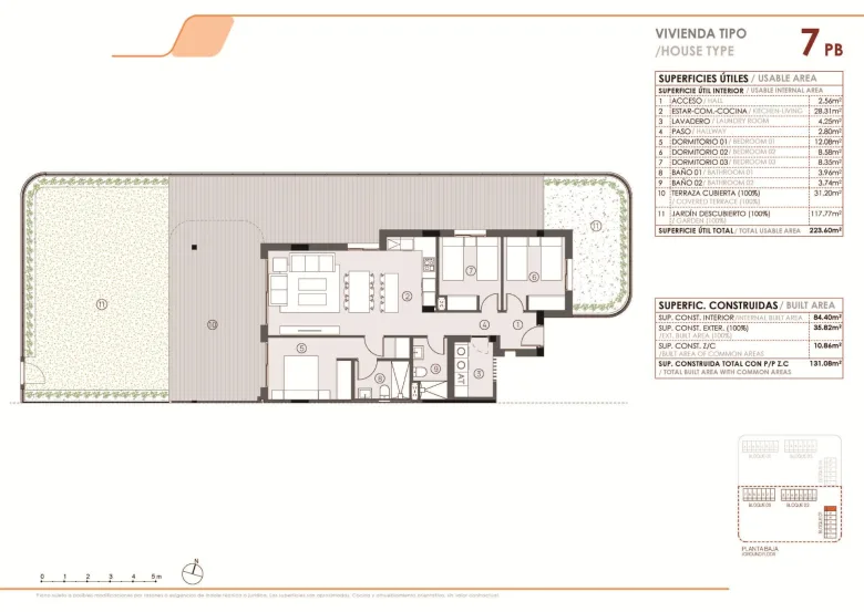 Planskisse — Nye moderne leiligheter med resortfasiliteter i La Hoya, Torrevieja