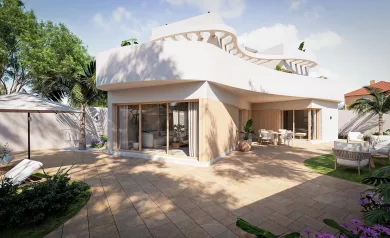 Eksklusiv villa 700 meter fra stranden i La Zenia med private uteområder og takterrasse