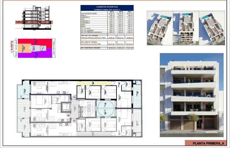 Planskisse — Nye leiligheter i Torrevieja – kun 600 meter fra Playa del Cura