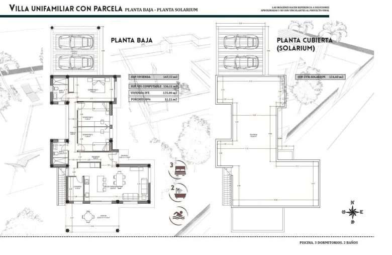 Planskisse — Nybygget villa med privat basseng i Vistabella, Jacarilla