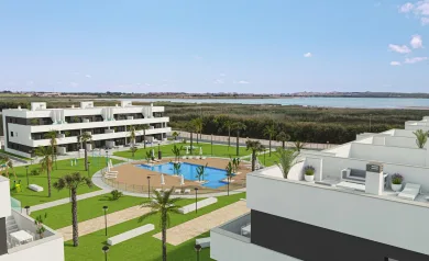 New Build Tourist Licensed Apartments with Lagoon Views in El Raso Guardamar del Segura
