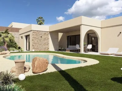 Moderne villaer på ett plan i Altaona Golf Resort Murcia