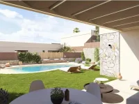 Moderne villaer på ett plan i Altaona Golf Resort Murcia