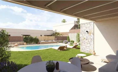 Moderne villaer på ett plan i Altaona Golf Resort Murcia