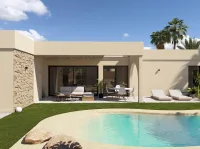 Moderne villaer på ett plan i Altaona Golf Resort Murcia