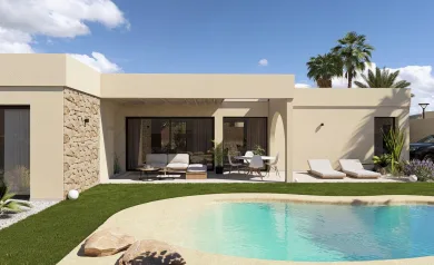 Moderne villaer på ett plan i Altaona Golf Resort Murcia