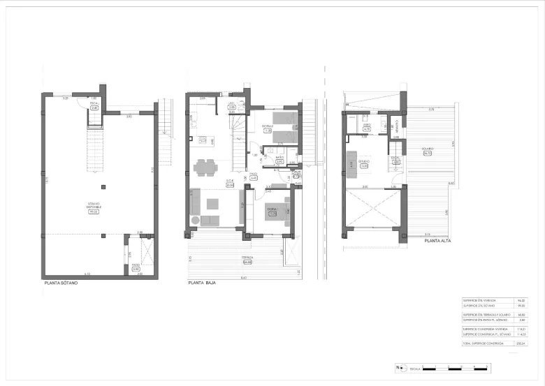Planskisse — New Build Semi-Detached Villas with Private Pool in La Finca Golf Resort, Algorfa