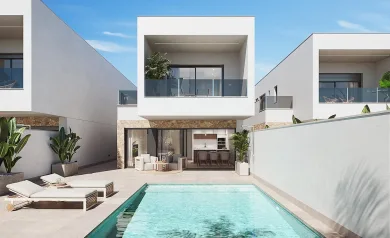 Moderne nye villaer med privat basseng i San Pedro del Pinatar
