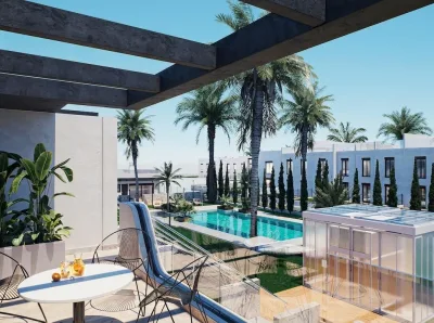 Nye bungalower med hage eller takterrasse nær stranden i Pilar de la Horadada