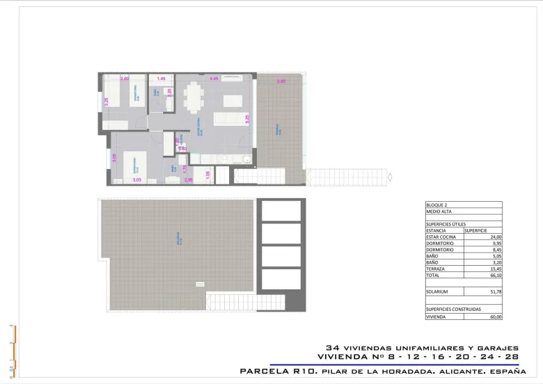Planskisse — New Build Bungalows with Garden or Solarium Near the Beach in Pilar de la Horadada