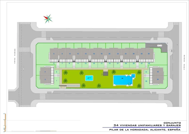 Planskisse — New Build Bungalows with Garden or Solarium Near the Beach in Pilar de la Horadada