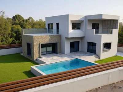Moderne ny villa med åpen utsikt i Ciudad de las Comunicaciones, San Miguel de Salinas