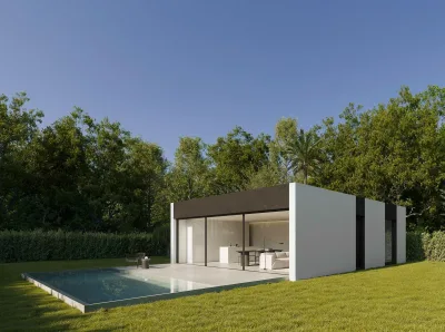 Ny minimalistisk villa i Benidorm med privat basseng