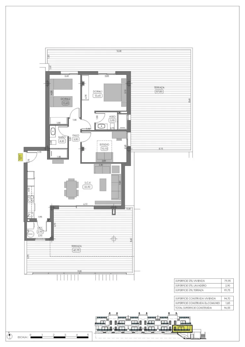 Planskisse — Nye bungalower i La Finca Golf, Algorfa - Luksus og natur på Costa Blanca