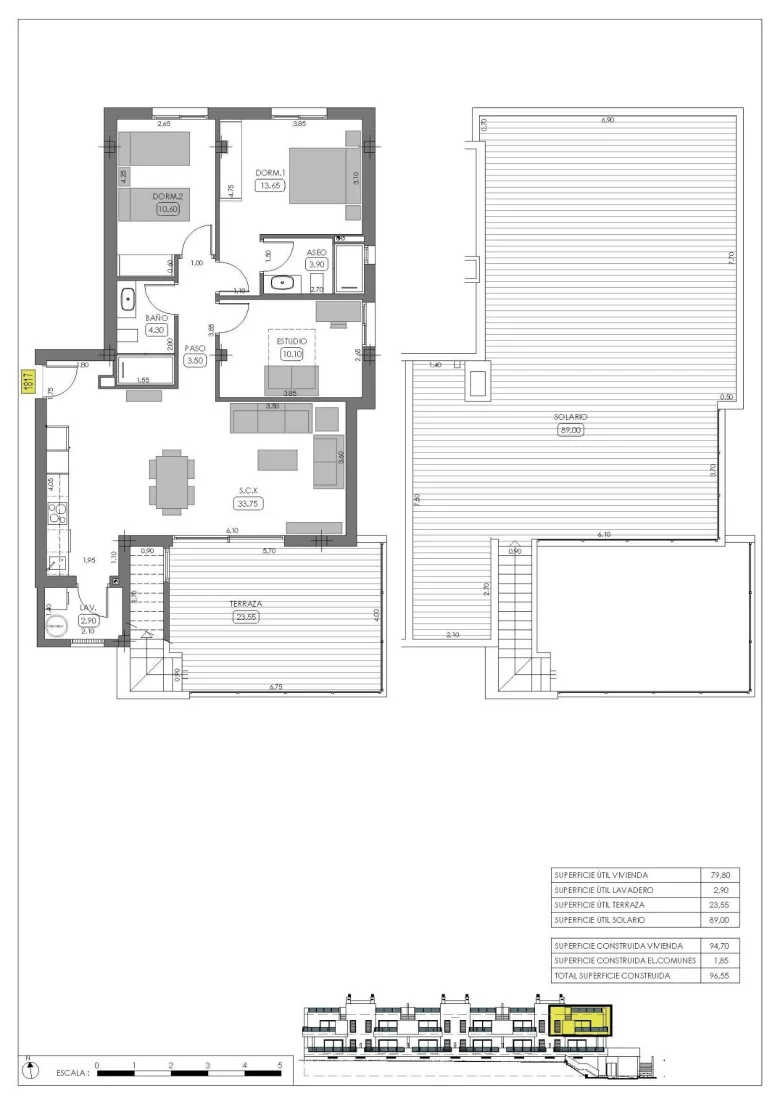 Planskisse — Nye bungalower i La Finca Golf, Algorfa - Luksus og natur på Costa Blanca