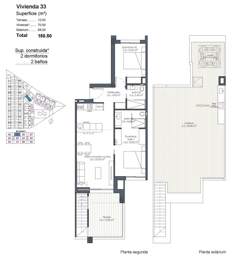 Planskisse — New Build Resort Apartments at La Serena Golf-Los Alcazares Near the Beach