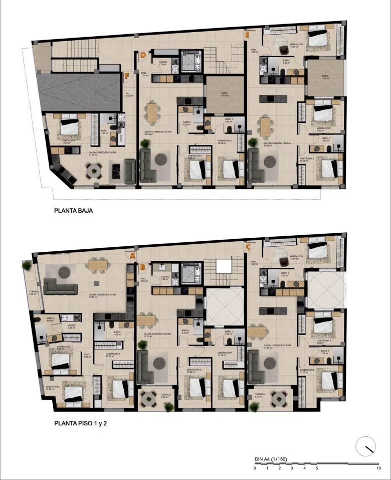 Planskisse — Nye leiligheter til salgs i Catral Alicante med takbasseng