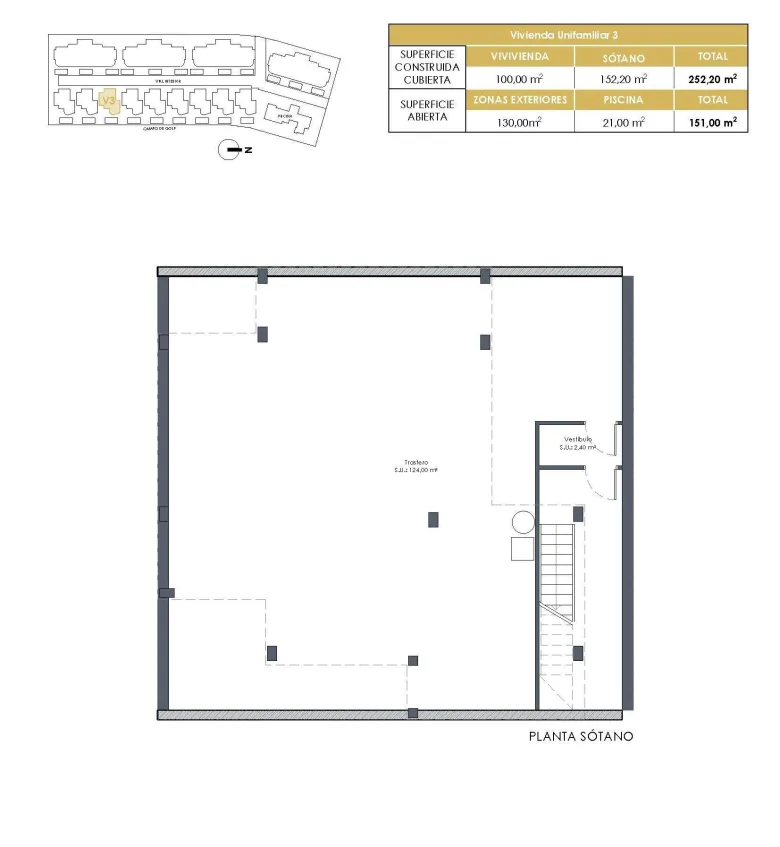 Planskisse — New Build Golf Front Apartments and Villas in La Serena Golf Los Alcazares