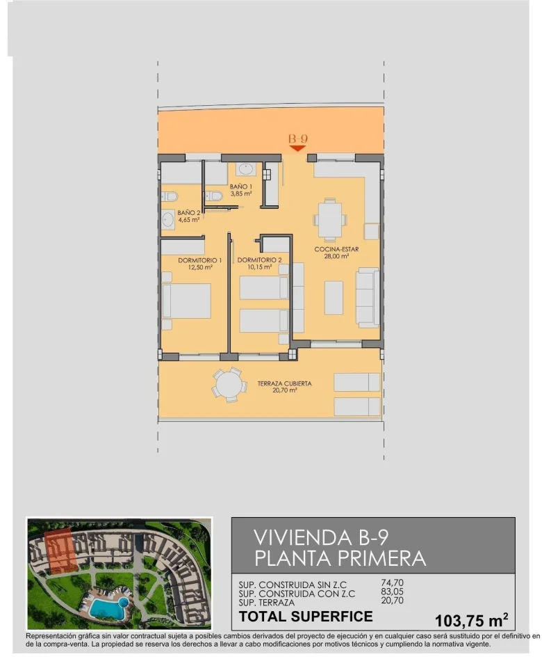 Planskisse — Luxury Golf Front Apartments Near the Sea in Los Alcazares Costa Calida