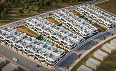 Modern, newly built bungalows in San Miguel de Salinas with 3 communal swimming pools