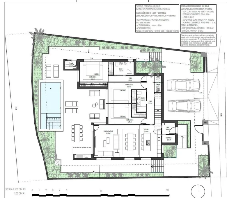 Planskisse — Luksusvilla med direkte utsikt mot innsjøen i Santa Rosalia Lake and Life Resort, Murcia