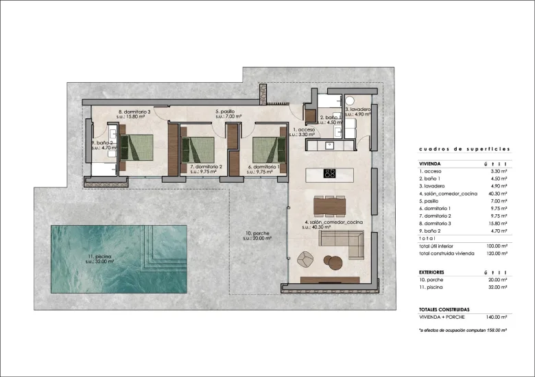 Planskisse — Custom Built New Villas in Pinoso (Alicante): Spacious Homes in Natural Surroundings