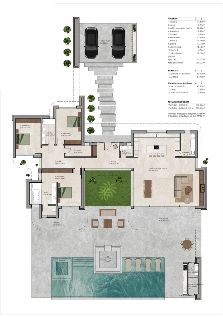 Planskisse — Custom Built New Villas in Pinoso (Alicante): Spacious Homes in Natural Surroundings