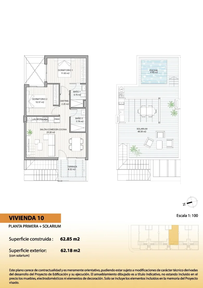 Planskisse — New Build Bungalows in San Pedro del Pinatar Modern Living Near the Beach