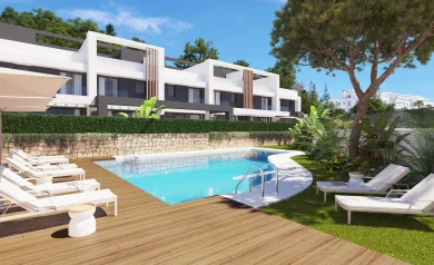 Nybyggede rekkehus i El Chaparral Mijas Moderne boende nær sjøen