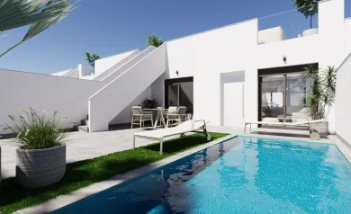 Moderne nye tomannsboliger og rekkehus med private bassenger på El Alba Resort-Torre Pacheco