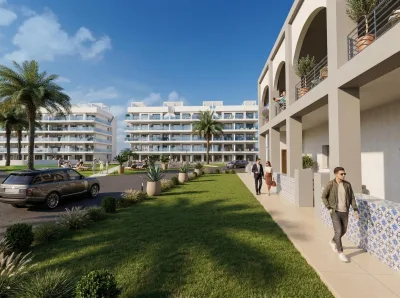 Bakkeplan | Moderne leilighet med 2 soverom og hage i Oasis Garden