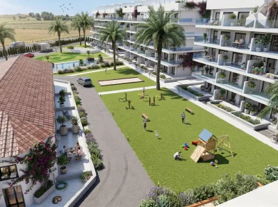 Bakkeplan | Moderne leilighet med 3 soverom og hage i Oasis Garden