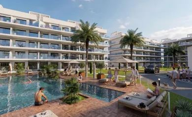 Moderne leilighet med 3 soverom og terrasse i Oasis Garden