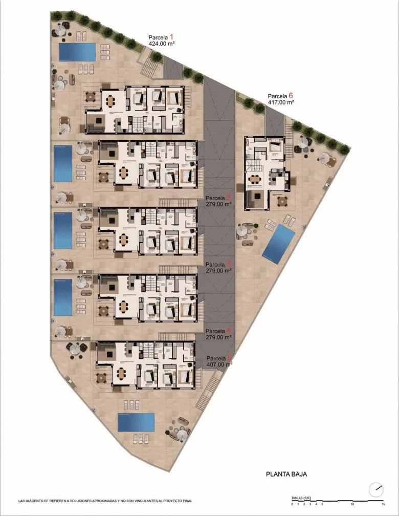 Planskisse — Eksklusive nye villaer til salgs i Benijofar