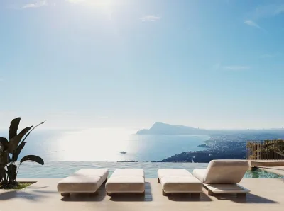 Luksuriøs ny villa med panoramautsikt over havet i Altea Hills