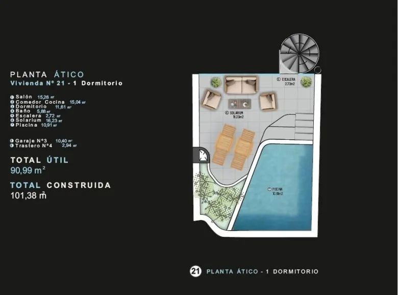Planskisse — Luksuriøse nye leiligheter nær Torrevieja Marina og Playa del Cura