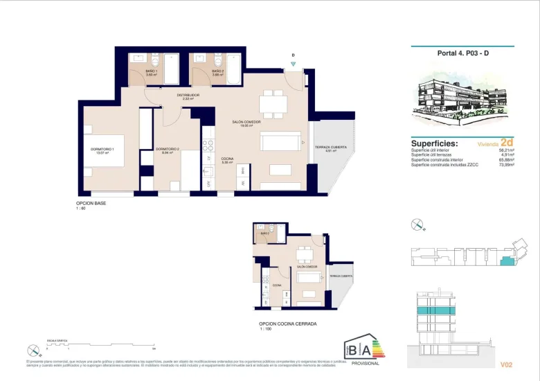 Planskisse — Newly built residential development in Alicante, with open views of the city.