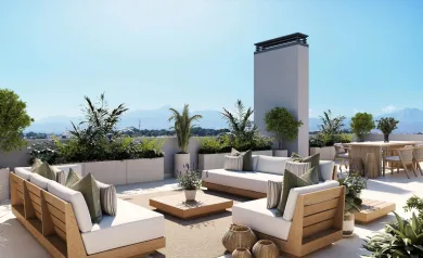 Newly built residential development in Alicante, with open views of the city.