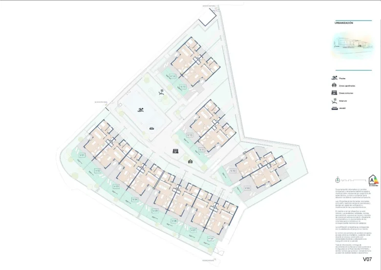 Planskisse — Newly Built Semi-Detached and Terraced Houses in Cabo de las Huertas, Alicante