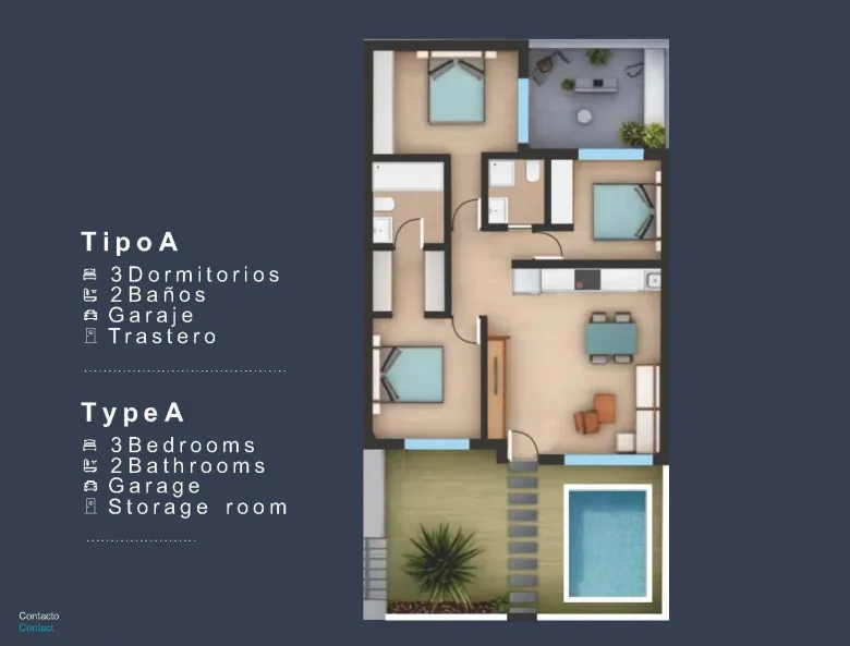 Planskisse — New Build Bungalows in San Pedro del Pinatar – Luxury and Nature by the Sea