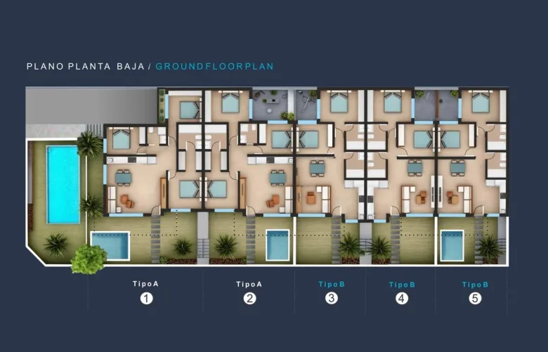 Planskisse — New Build Bungalows in San Pedro del Pinatar – Luxury and Nature by the Sea