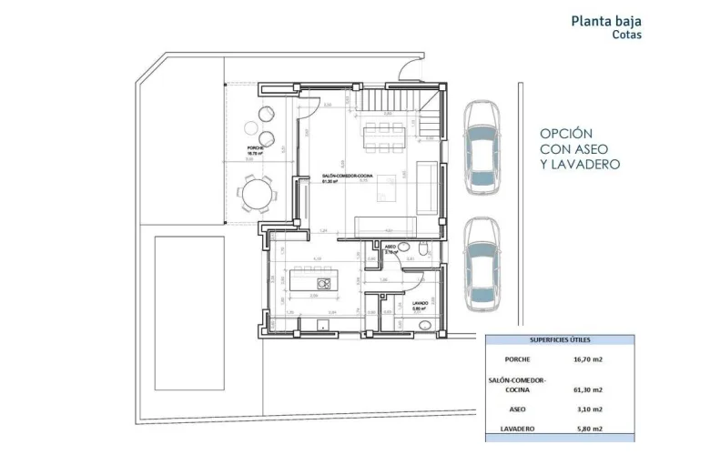 Planskisse — Nybyggede villaer med privat basseng i San Juan de Alicante