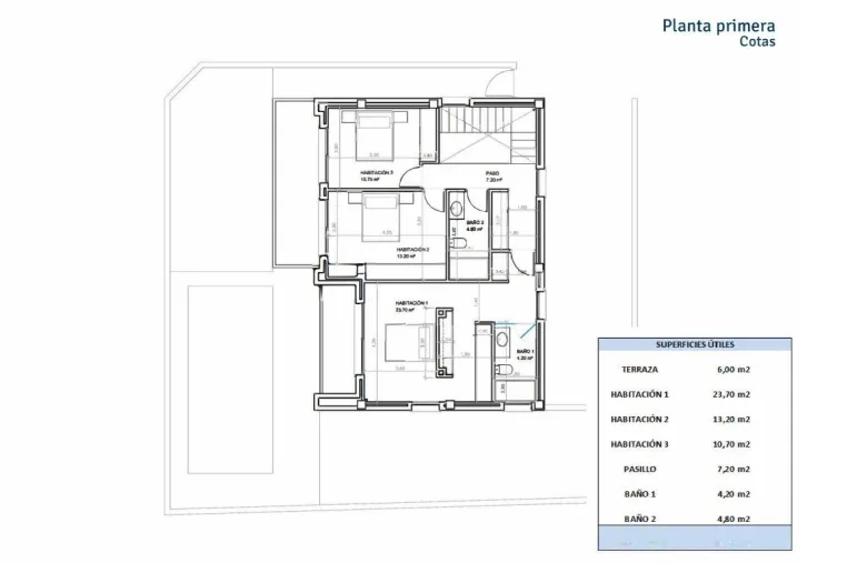 Planskisse — Nybyggede villaer med privat basseng i San Juan de Alicante