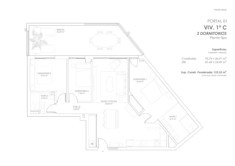 Planskisse — New Build Apartments in Los Pacos, Fuengirola – Resort-Style Living on the Costa del Sol